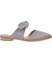 Journee Collection Women's Telulah Wide Width Bow Slip On Flat Mules