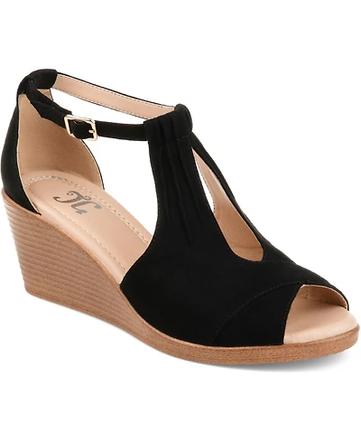Journee Collection Women's Kedzie Wedge Sandals