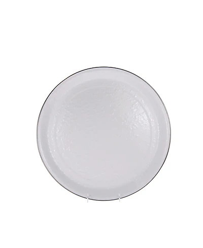 Golden Rabbit Solid White Enamelware Collection 15.5" Serving Tray