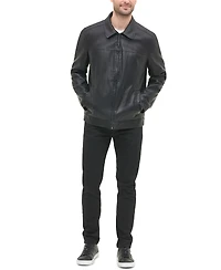 Tommy Hilfiger Men's Faux Leather Laydown Collar Jacket