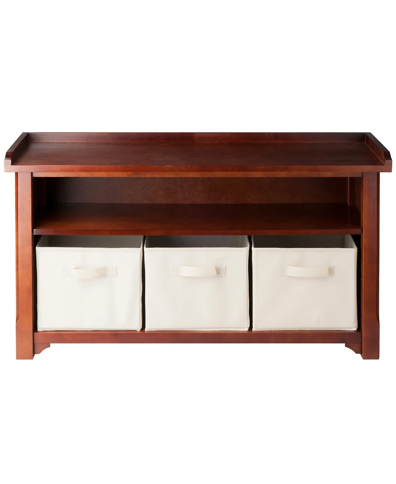 Verona Storage Bench with 3 Foldable Baskets