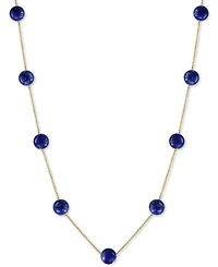 Effy Lapis Lazuli (6mm) 18" Statement Necklace 14k Gold (Also Onyx)