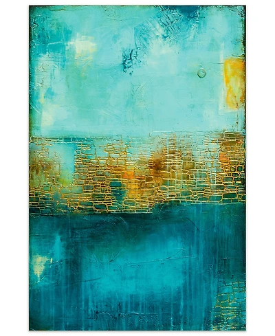 Empire Art Direct 'Castle Court' Frameless Free Floating Tempered Art Glass Wall Art - 48" x 32''