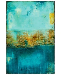 Empire Art Direct 'Castle Court' Frameless Free Floating Tempered Art Glass Wall Art - 48" x 32''