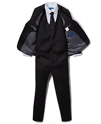 Perry Ellis Toddler Boy's 5-Piece Shirt, Tie, Jacket, Vest and Pants Solid Suit Set