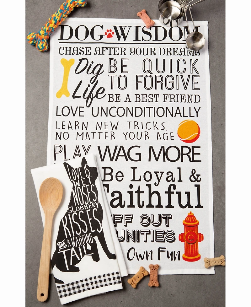 Design Imports Asst Dog Prints Dishtowel Set of 2