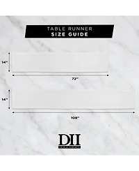 Design Imports Outdoor Table Runner with Zipper 14" x 108"