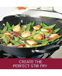 Anolon Advanced Home Hard-Anodized Nonstick Wok with Side Handles, 14"