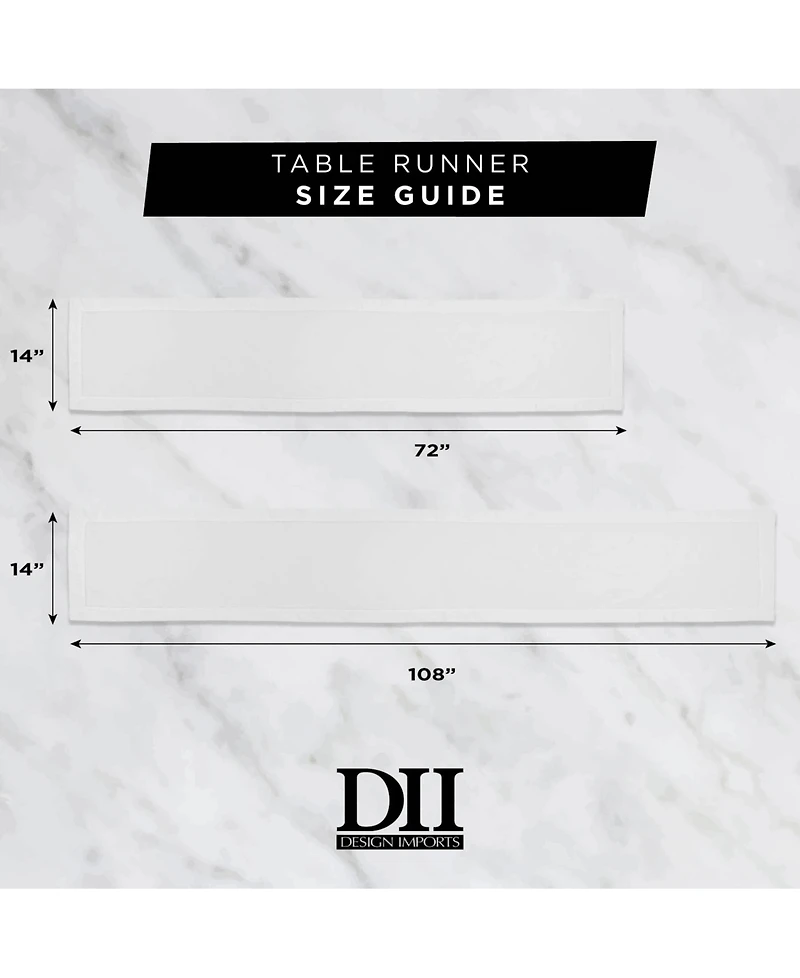 Design Imports Mr. Mrs. Table Runner 14" x 72"