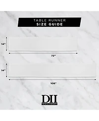 Design Imports Mr. Mrs. Table Runner 14" x 72"