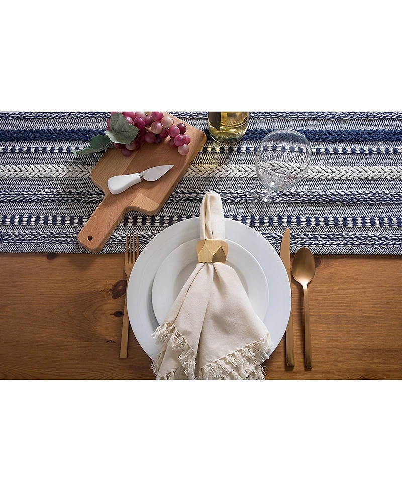 Design Imports Braided Stripe Table Runner 15" x 108"