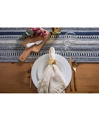 Design Imports Braided Stripe Table Runner 15" x 108"