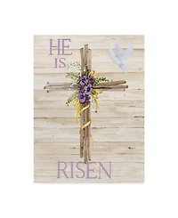 Kathleen Parr Mckenna Easter Blessing Saying Iii with Cross V2 Canvas Art