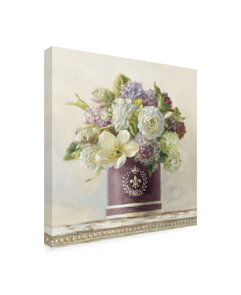 Danhui Nai Tulips in Aubergine Hatbox Canvas Art - 36.5" x 48"