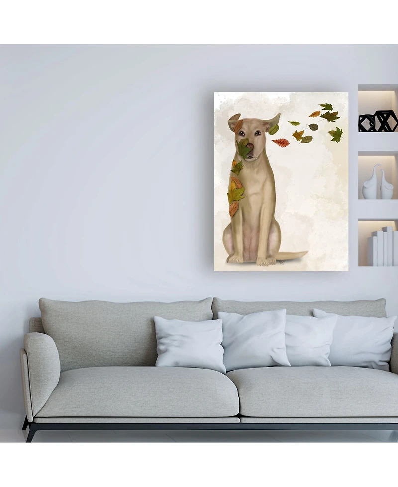 Fab Funky Yellow Labrador Windswept and Interesting Canvas Art - 27" x 33.5"