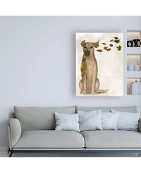 Fab Funky Yellow Labrador Windswept and Interesting Canvas Art - 27" x 33.5"