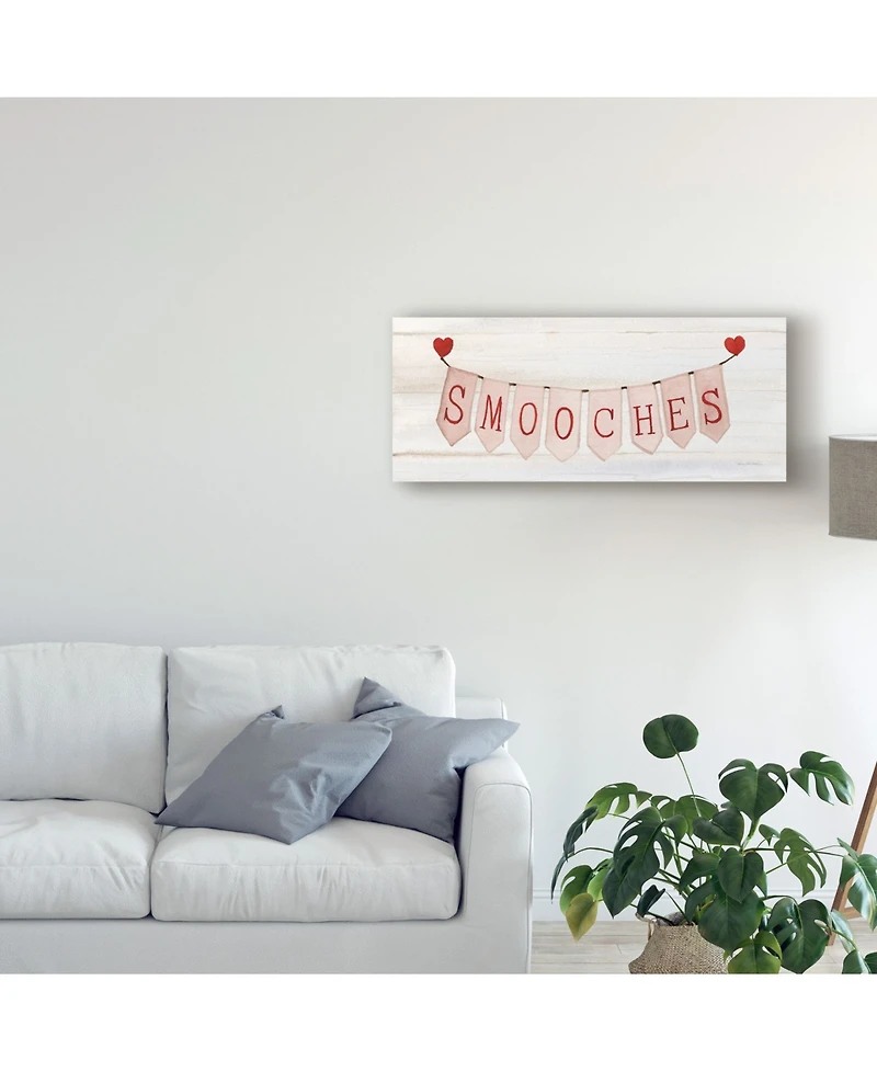 Kathleen Parr Mckenna Rustic Valentine Banner Iii Canvas Art - 20" x 25"