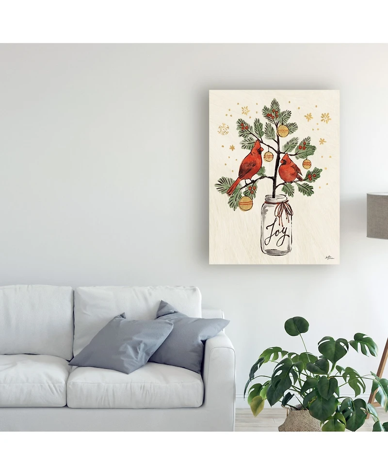 Janelle Penner Christmas Lovebirds Xiv Canvas Art - 15" x 20"