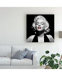 Chris Consani Halter Top Marilyn Red Lips Canvas Art - 20" x 25"