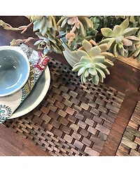 Hip-o Modern Living Rosewood Placemats, Set Of 2