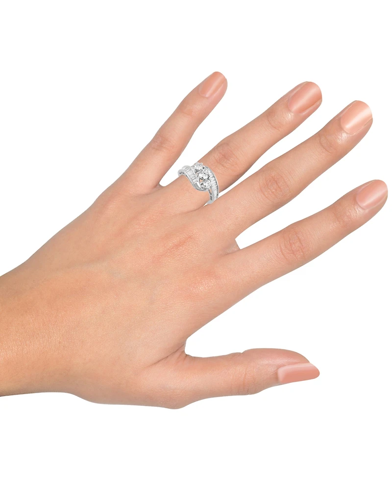 Diamond Bypass Ring in 14k White, Yellow or Rose Gold (1-1/2 ct. t.w.)