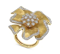 Effy Diamond Flower Statement Ring (1-3/8 ct. t.w.) 14k Gold