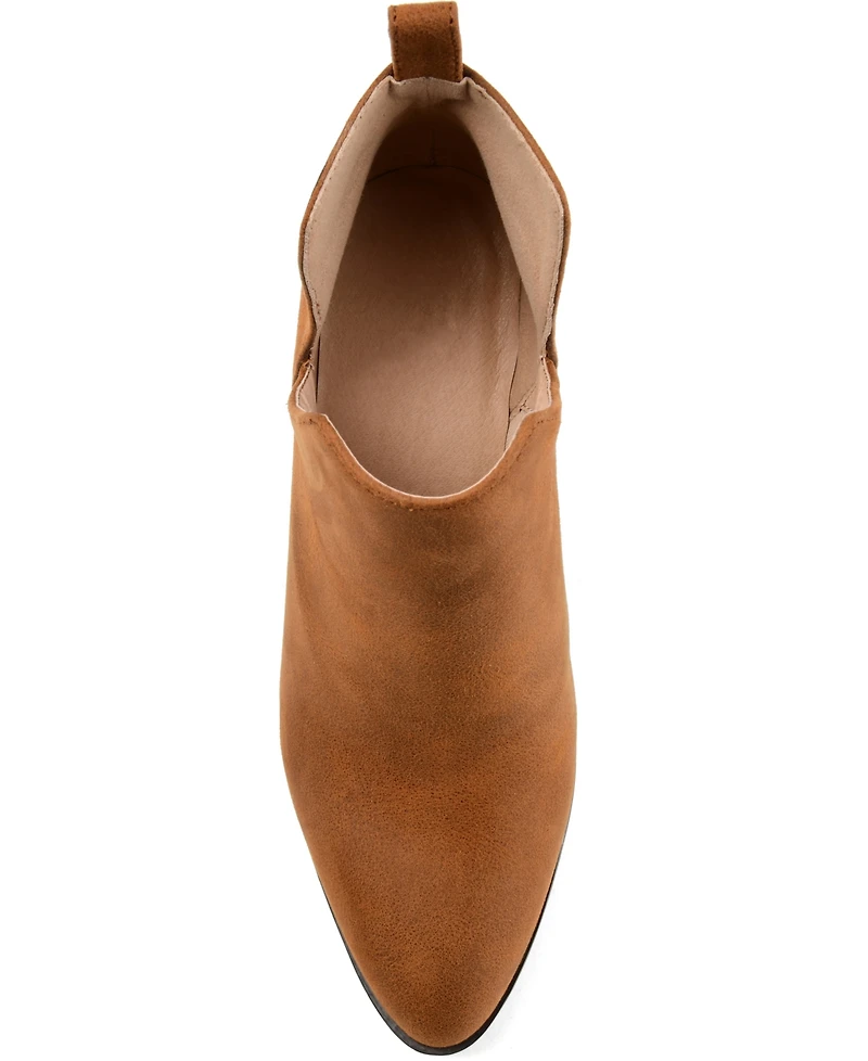 Journee Collection Women's Lola Cut Out Stacked Heel Dress Booties