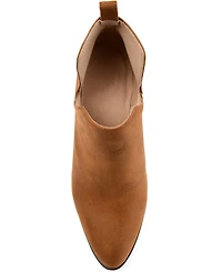 Journee Collection Women's Lola Cut Out Stacked Heel Dress Booties