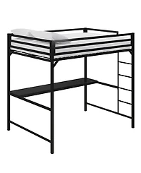 EveryRoom Mason Metal Full Loft Bed with Desk