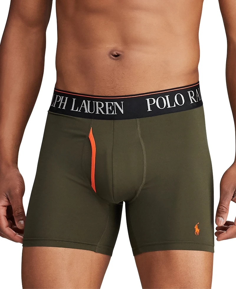 Polo Ralph Lauren Men's 3-Pack 4-d Flex Cool Microfiber Boxer Briefs