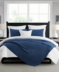 Cathay Home Inc. Enzyme Washed Crinkle Quilt Set, Full/Queen