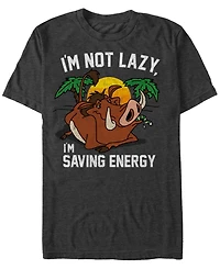 Disney Men's Lion King Lazy Pumbaa Short Sleeve T-Shirt