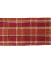 Design Imports Autumn Spice Plaid Table Runner
