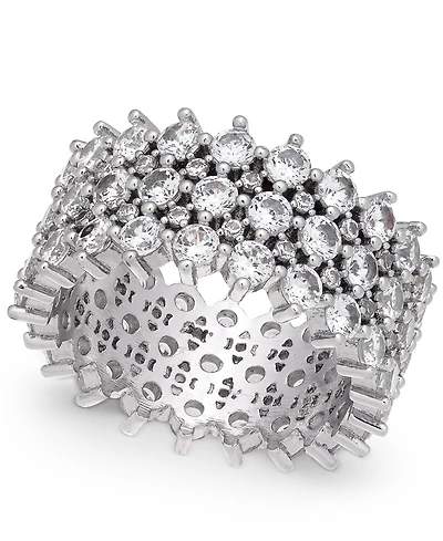 I.n.c. International Concepts Silver-Tone Pave Ring, Created for Macy's