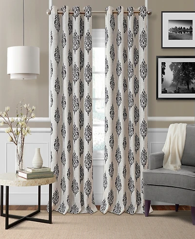 Elrene Home Fashions Navara Medallion Room Darkening Window Curtain