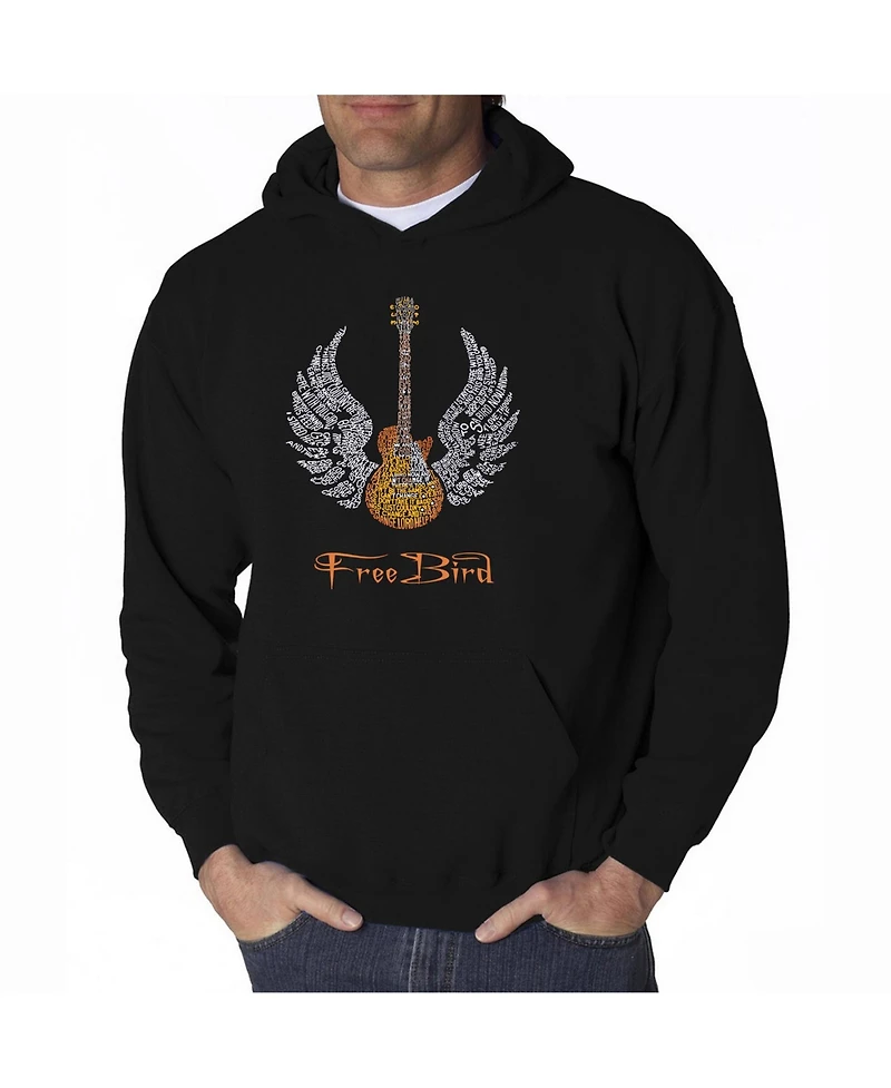 La Pop Art Men's Word Hoodie - Lyrics To Freebird