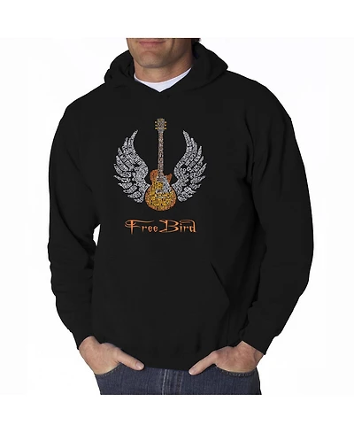 La Pop Art Men's Word Hoodie - Lyrics To Freebird