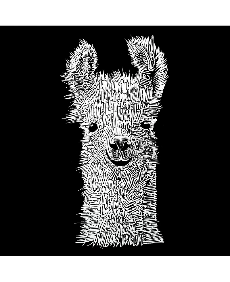 La Pop Art Men's Word Hoodie - Llama