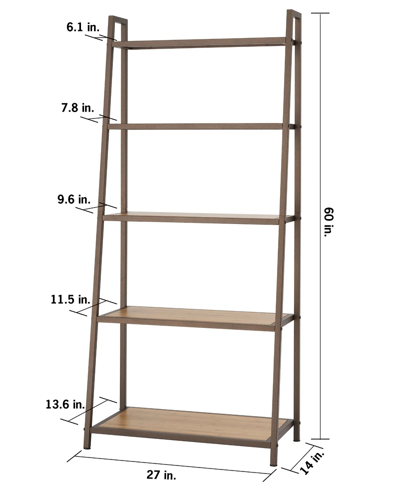 Trinity 5- Tier Leaning Bamboo Rack