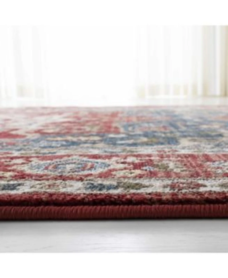 Lauren Ralph Lauren Camille Lrl1225a Red Navy Area Rug