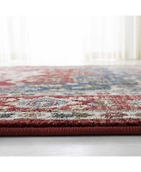 Lauren Ralph Lauren Camille Lrl1225a Red Navy Area Rug