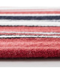 Lauren Ralph Lauren Leopold Stripe LRL2462E Red 8' X 10' Outdoor Area Rug