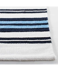 Lauren Ralph Lauren Leopold Stripe LRL2462B White and French Blue 4' X 6' Outdoor Area Rug