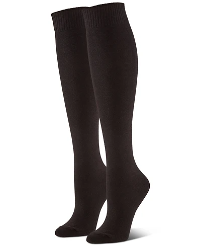 Hue Women's Flat Knit Knee High Socks 3 Pair Pack