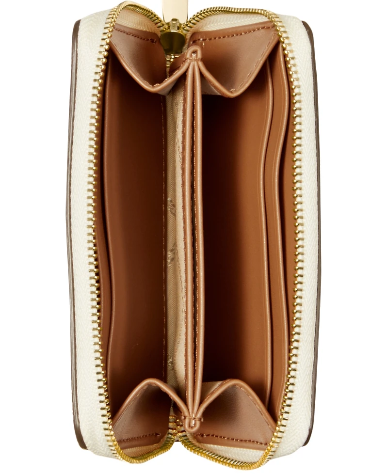 Michael Kors Logo Jet Set Zip-Around Card Case