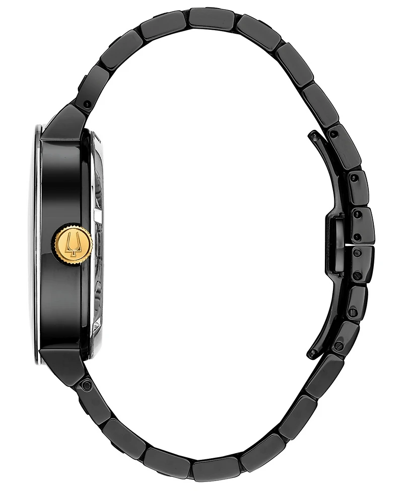 Bulova Men's Futuro Black Stainless Steel Bracelet Watch 42mm
