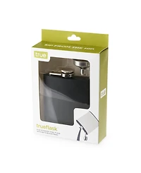 True Brands Flask Matte Black Flask, 6 Oz