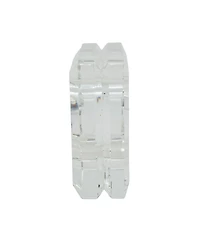 Saro Lifestyle Glass Crystal Doubled Block Napkin Ring, Set of 4