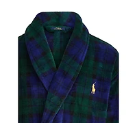 Polo Ralph Lauren Men's Microfiber Plaid Shawl Collar Robe