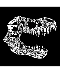 La Pop Art Men's Word Long Sleeve T-Shirt- T-Rex Skull